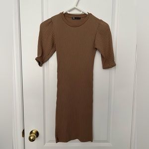 Zara Ribbed Bodycon Dress